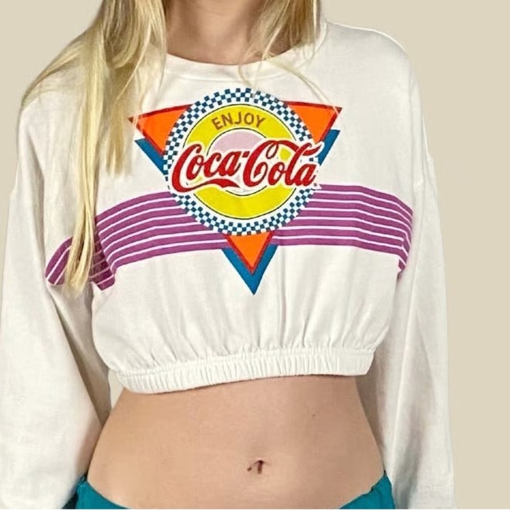 Coca-Cola White Crewneck Top
